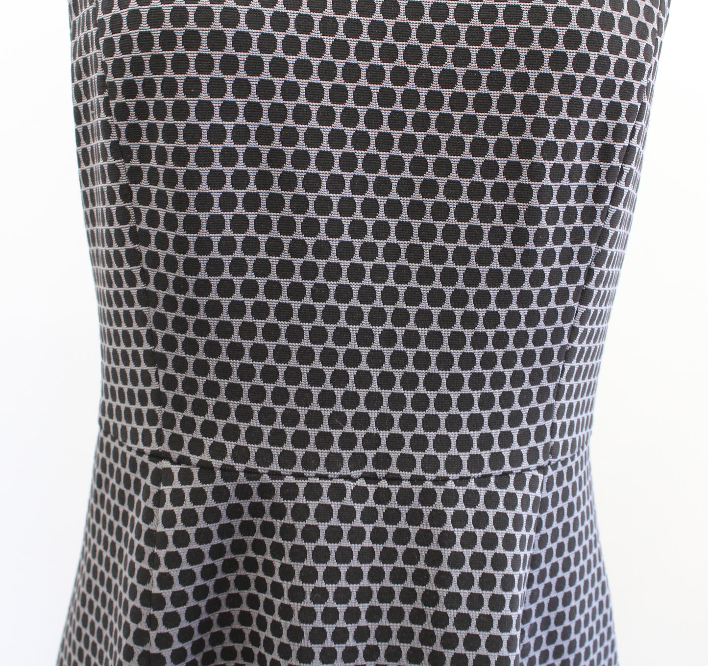 Theory Trekana Compass Knit Polka Dot Jacquard Fit and Flare Dress Size 4 Black