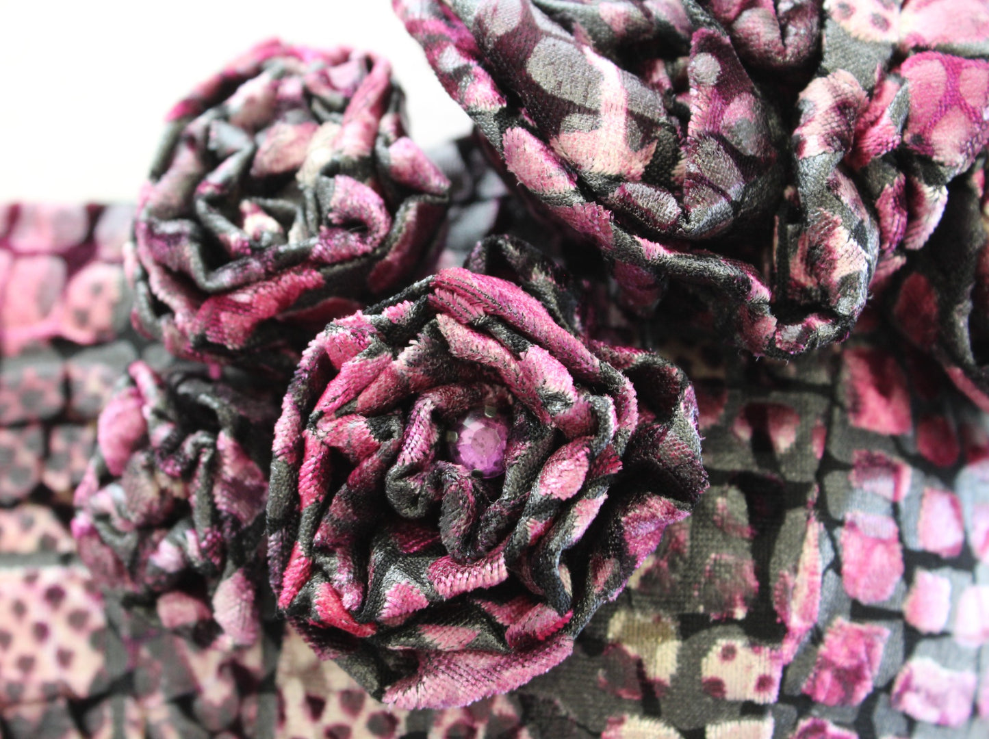 Muse Boston Proper Burnout Snakeskin Print Ruffle Rosette Sheath Dress Size 4