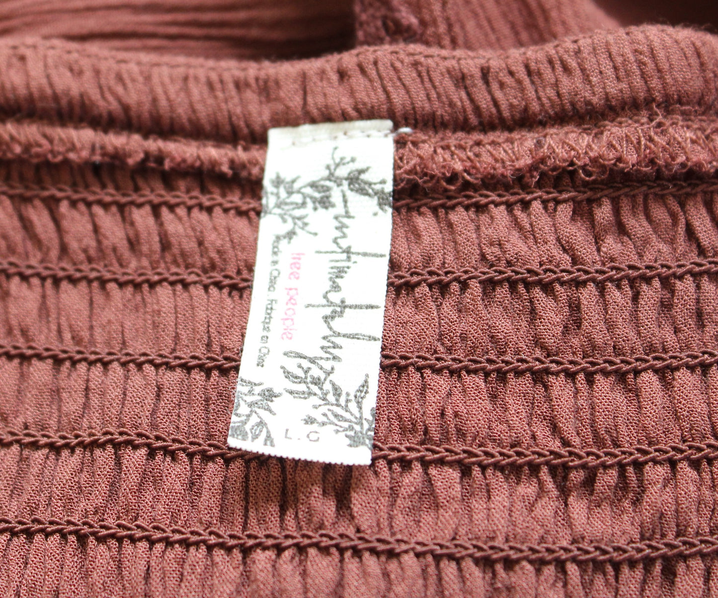 Intimately Free People Brown Crochet Lace Tie Halter Mini Slip Dress Size L