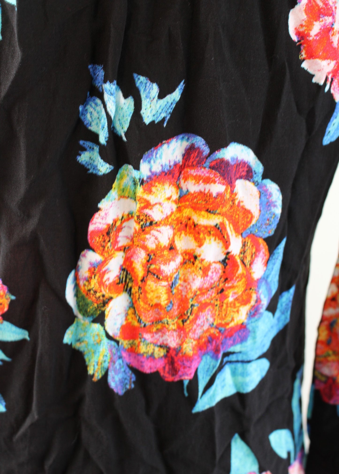 Maeve Anthropologie Woodland Walk Black Multi Floral Button Down Blouse Top Sz 6