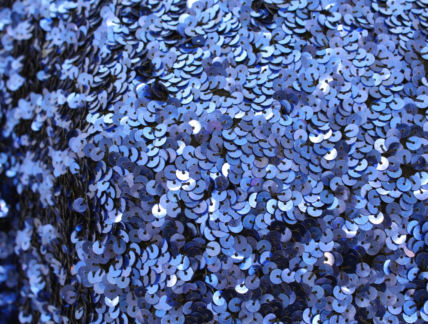 Vtg Stenay Blue Black Silk Beaded Sequin Short Sleeve Party Top Blouse Size L