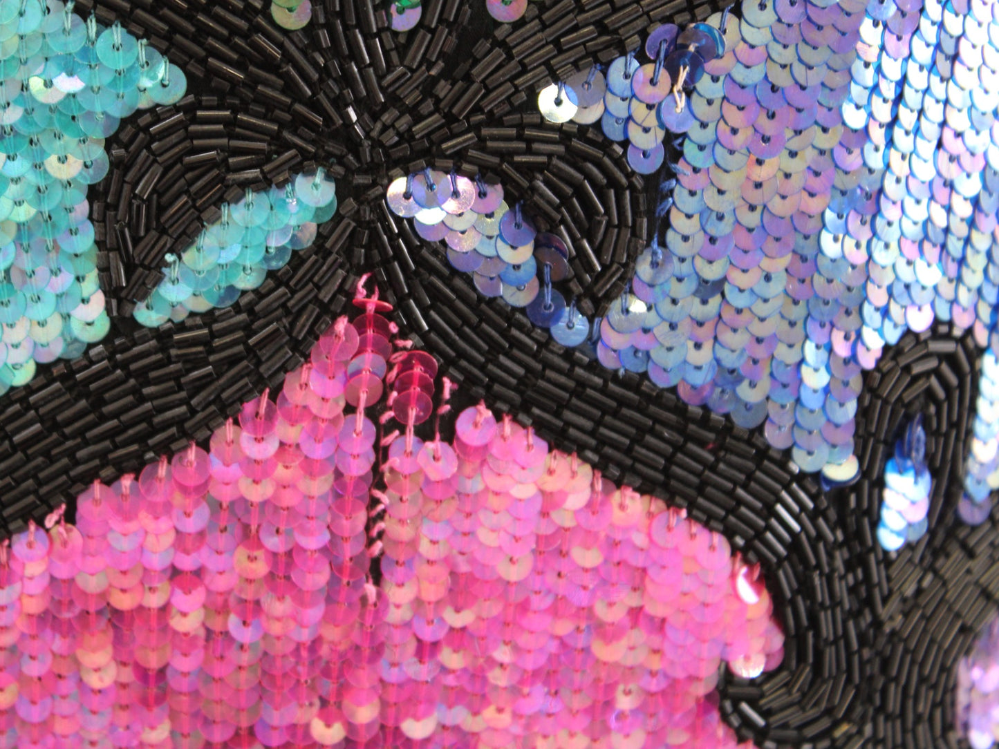 Vtg 90s Colorful Color Block Silk Beaded Sequin Cocktail Party Dress Size M ?