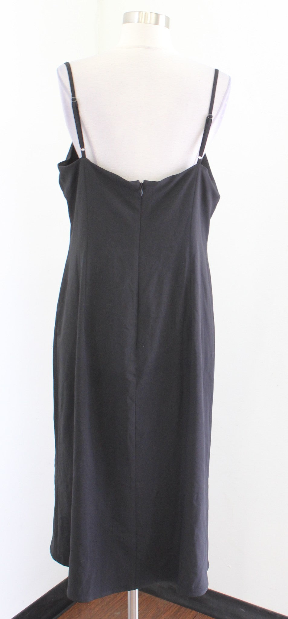 Dress the Population Sawyer Solid Black Midi Cocktail Party Dress Size XXL