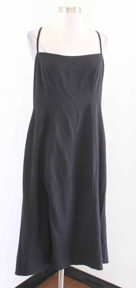 Dress the Population Sawyer Solid Black Midi Cocktail Party Dress Size XXL