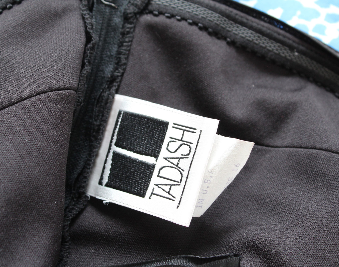 Vtg 90s Tadashi Black Strapless Lace Tiered A Line Cocktail Evening Dress Sz 14