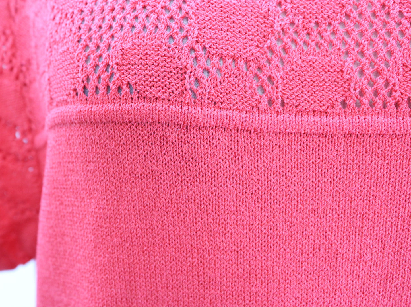 St John Collection Womens Coral Santana Knit Eyelet Open Knit Trim Dress Size 10