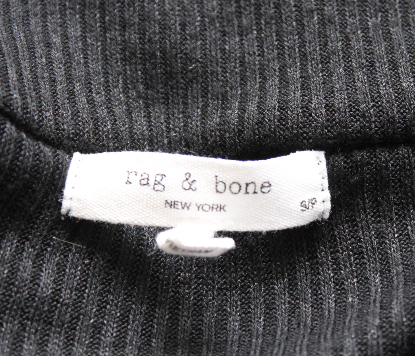 Rag and Bone the Knit Polo Sz S Black Navy Blue Color Block Half Zip Sweater Top