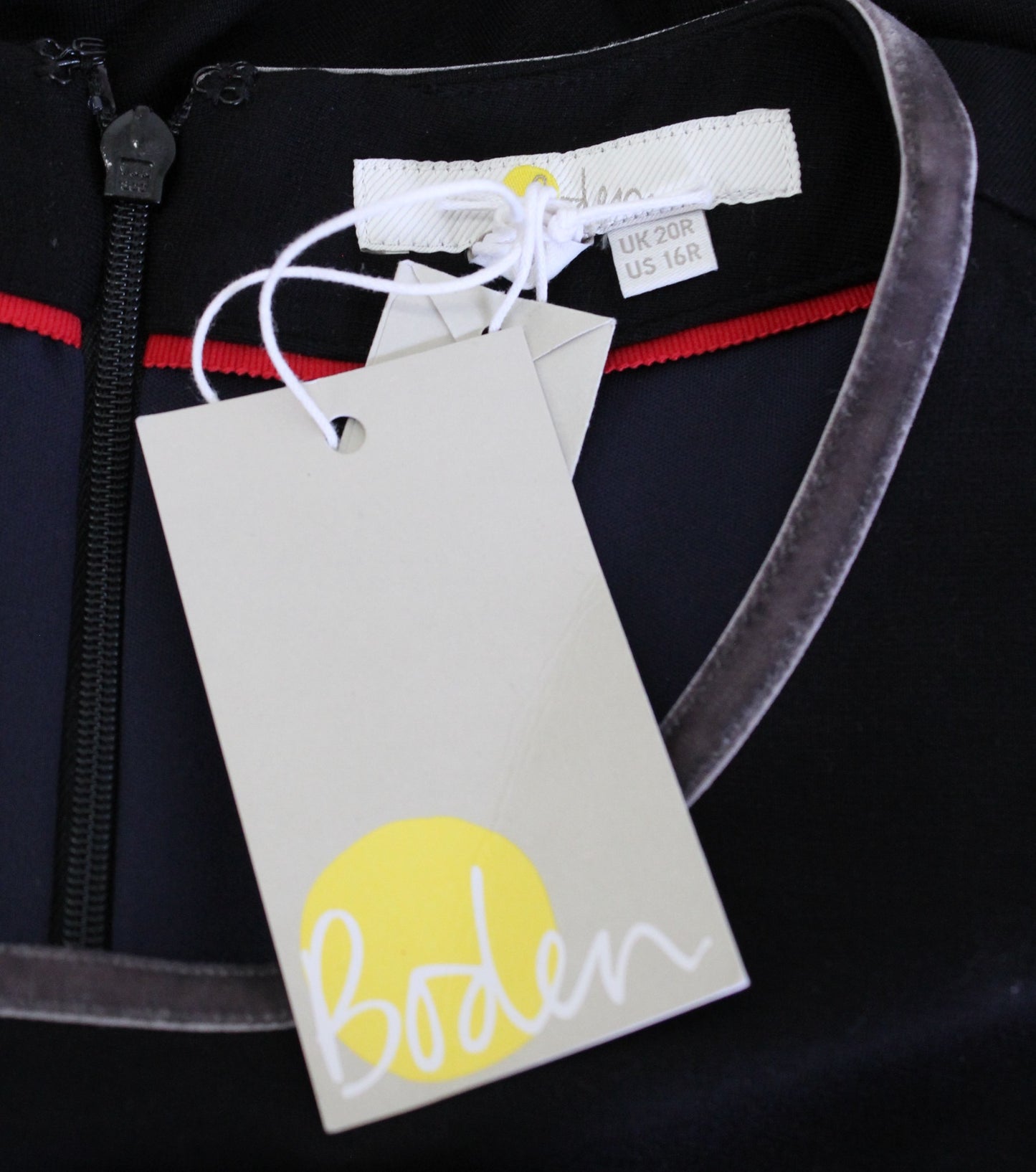 NWT Boden Cora Black Ponte Jersey Knit Bell Sleeve Midi Sheath Dress Size 16R 16