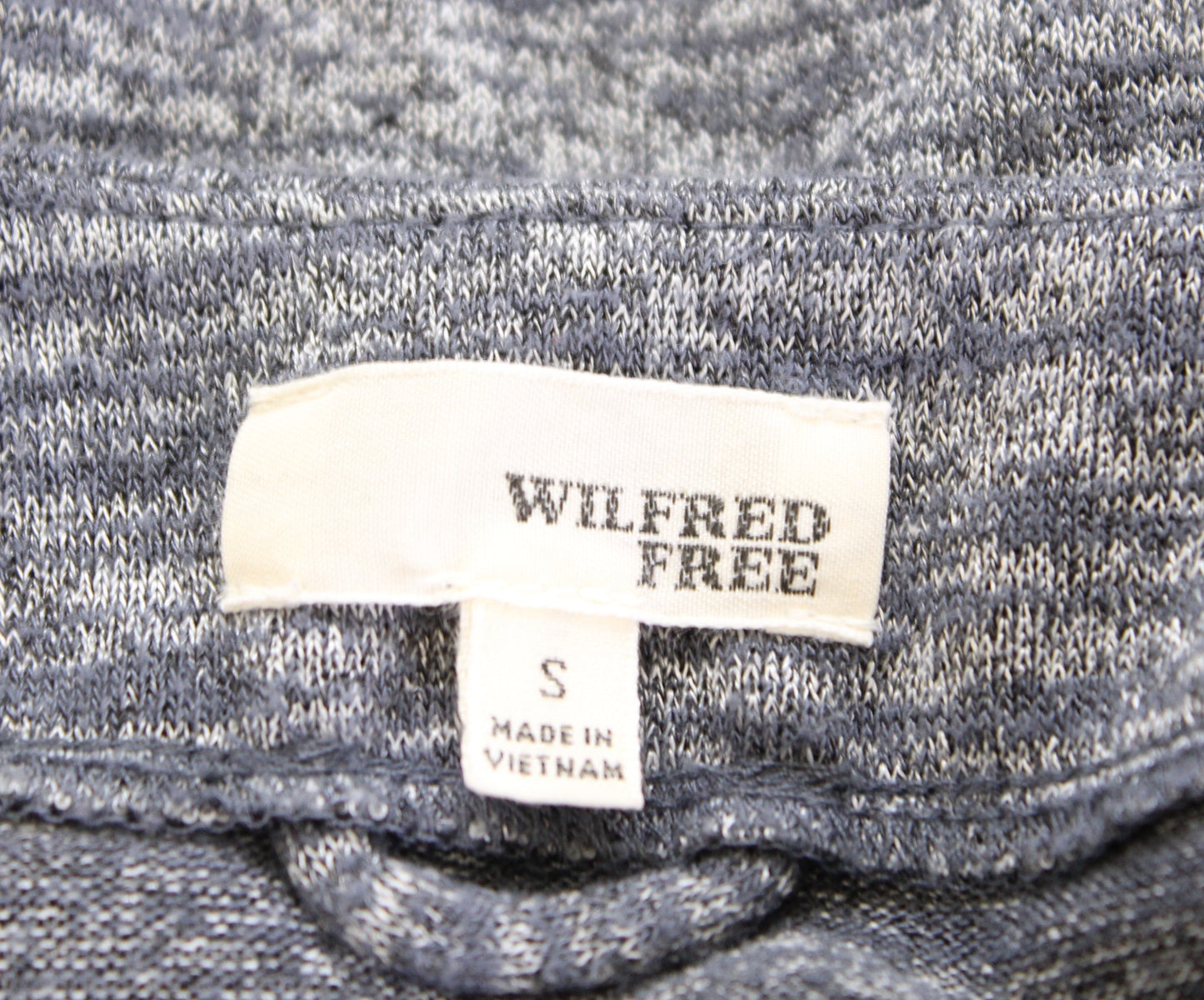 Wilfred Free Aritzia Heather Blue / Gray Button Front Tie Waist V Neck Dress S