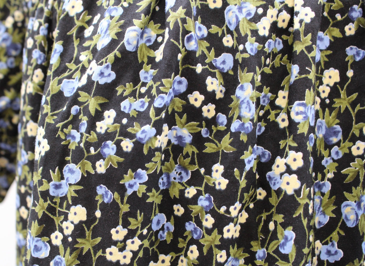 New Hyacinth House Tuckernuck Quinn Black Blue Floral Tiered Mini Shift Dress S