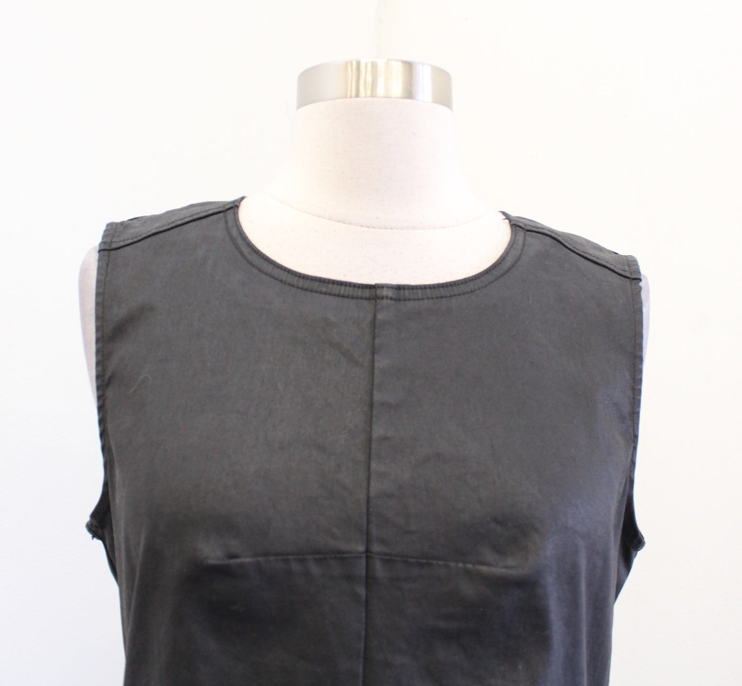 NWT Current Elliott the Shift Dress in Coated Black Size 2 Sleeveless Revolve