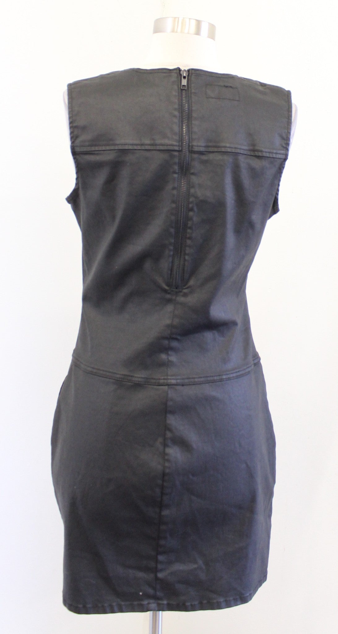 NWT Current Elliott the Shift Dress in Coated Black Size 2 Sleeveless Revolve