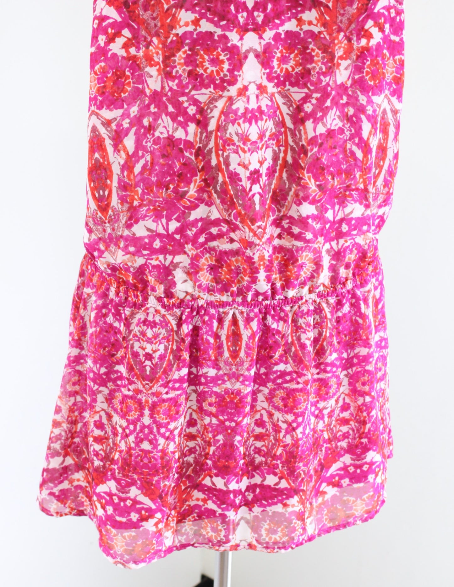 Show Me Your Mumu Hammock Scrunch Halter Mini Dress Size S Pink Multi Open Back