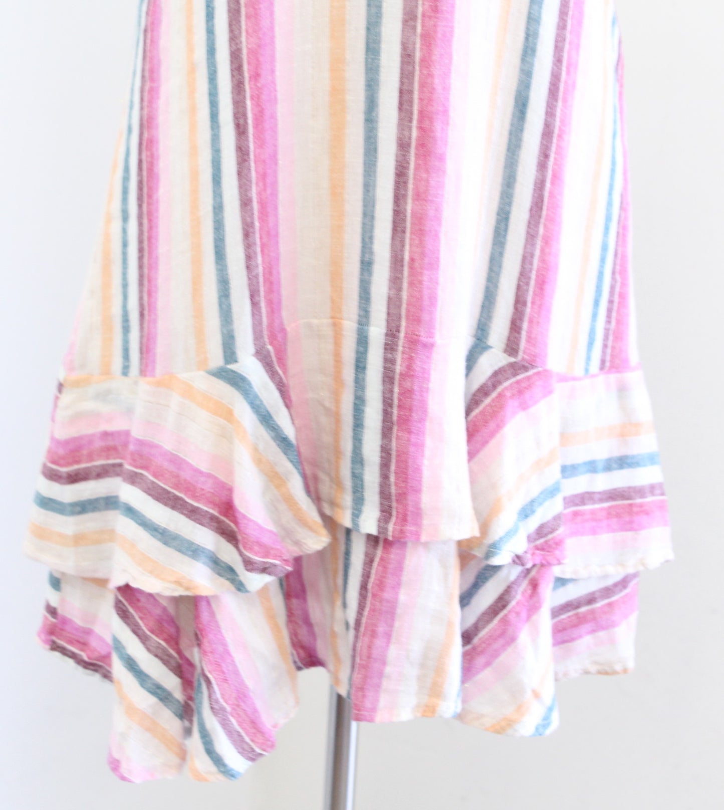 Rails Martina Dress in Avila Stripe Size S Linen Blend Metallic Shimmer Mini
