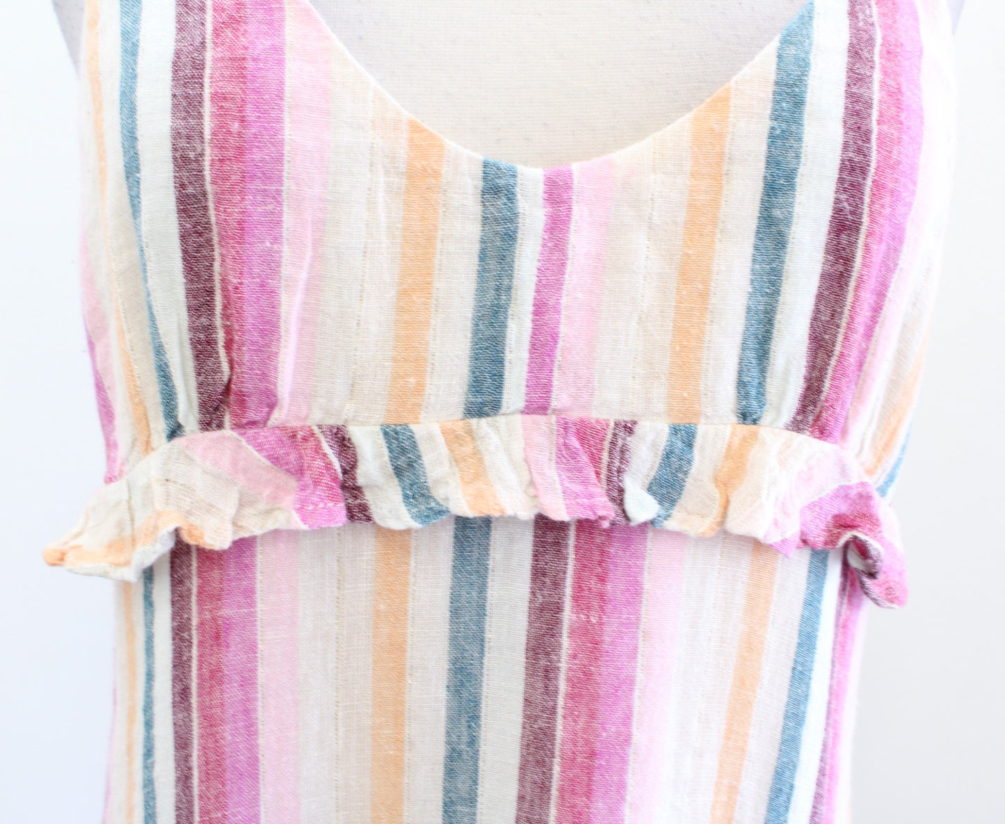 Rails Martina Dress in Avila Stripe Size S Linen Blend Metallic Shimmer Mini