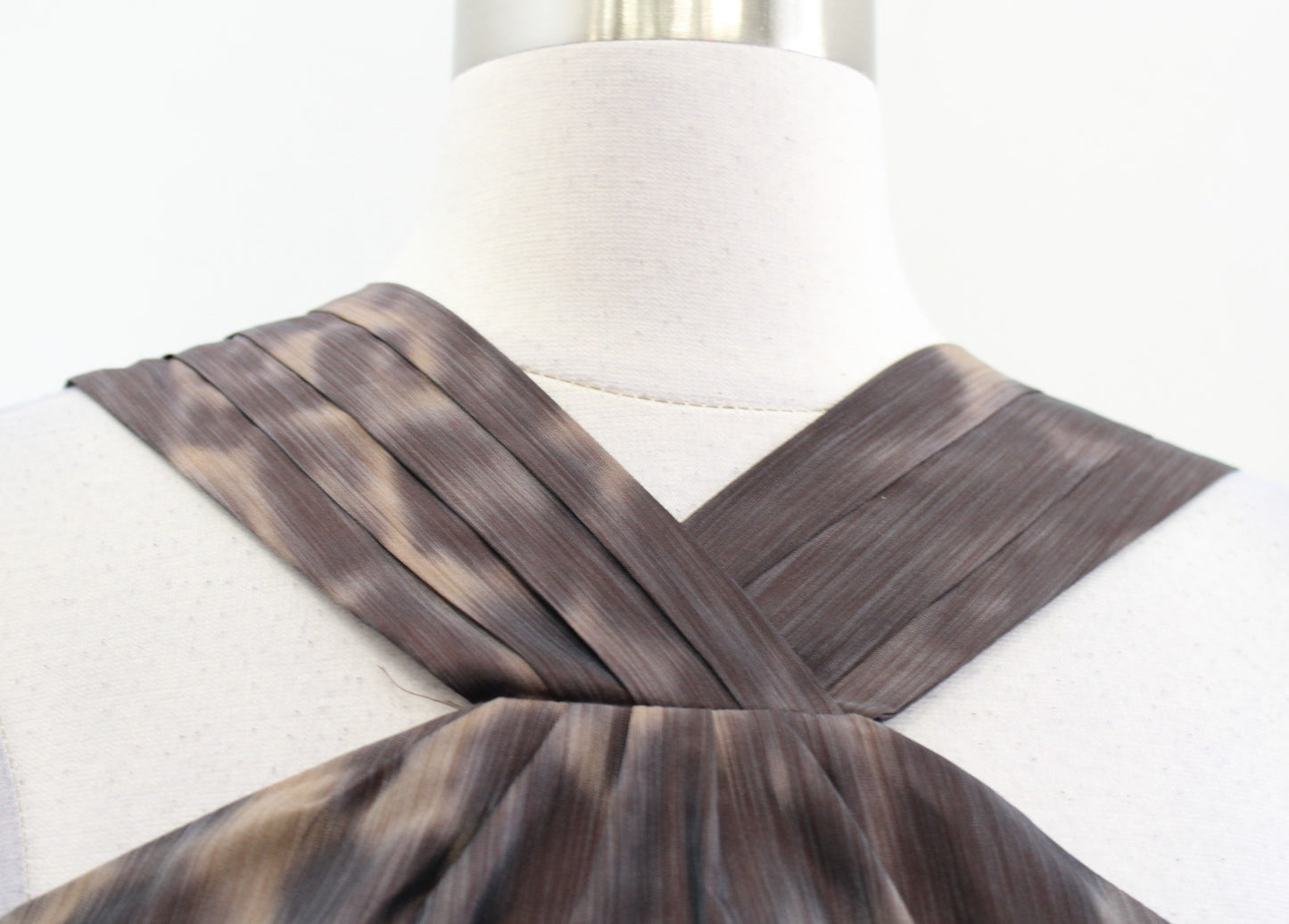 Banana Republic Leopard Print Halter Neck Fit and Flare Dress Size 2 Brown