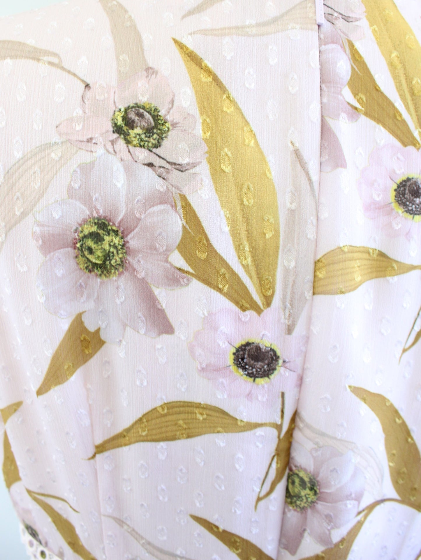 NWT $295 Ted Baker Rontie Blush Pink Floral Skater Fit and Flare Dress Size 2