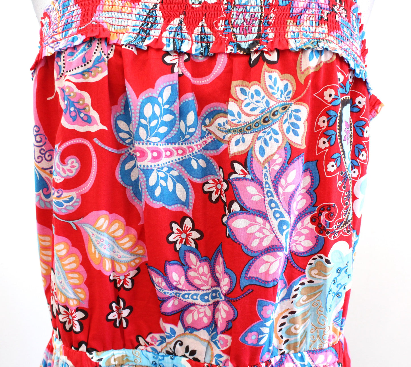 NWT Talbots Fantastic Paisley Print Fit and Flare Midi Dress Size 16 Casual Red