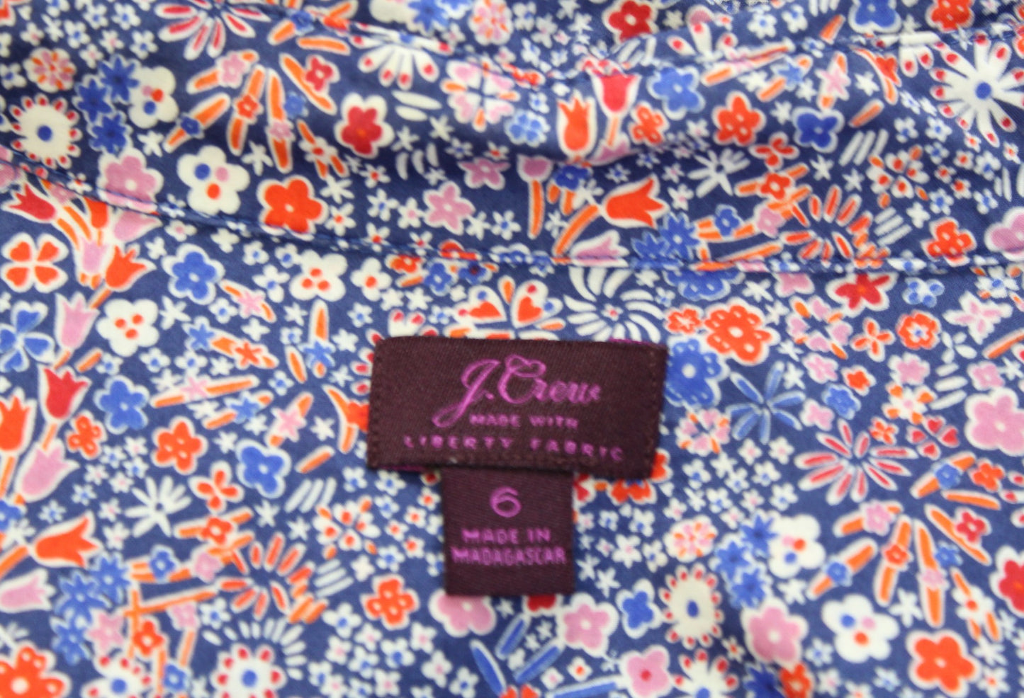 J Crew Liberty of London Perfect Shirt in Kayoko Floral Size 6 Button Front Top