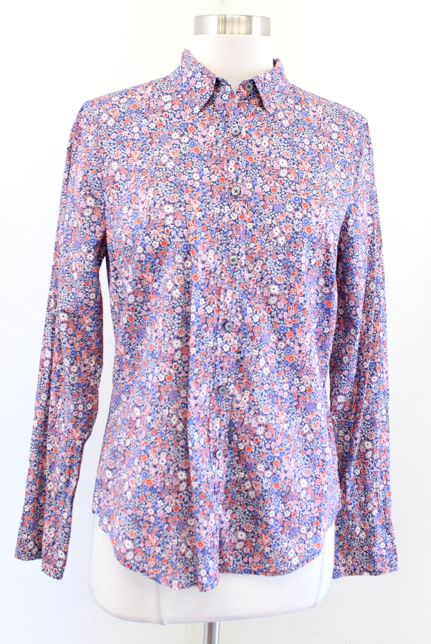 J Crew Liberty of London Perfect Shirt in Kayoko Floral Size 6 Button Front Top