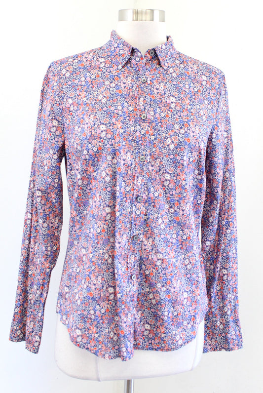 J Crew Liberty of London Perfect Shirt in Kayoko Floral Size 6 Button Front Top