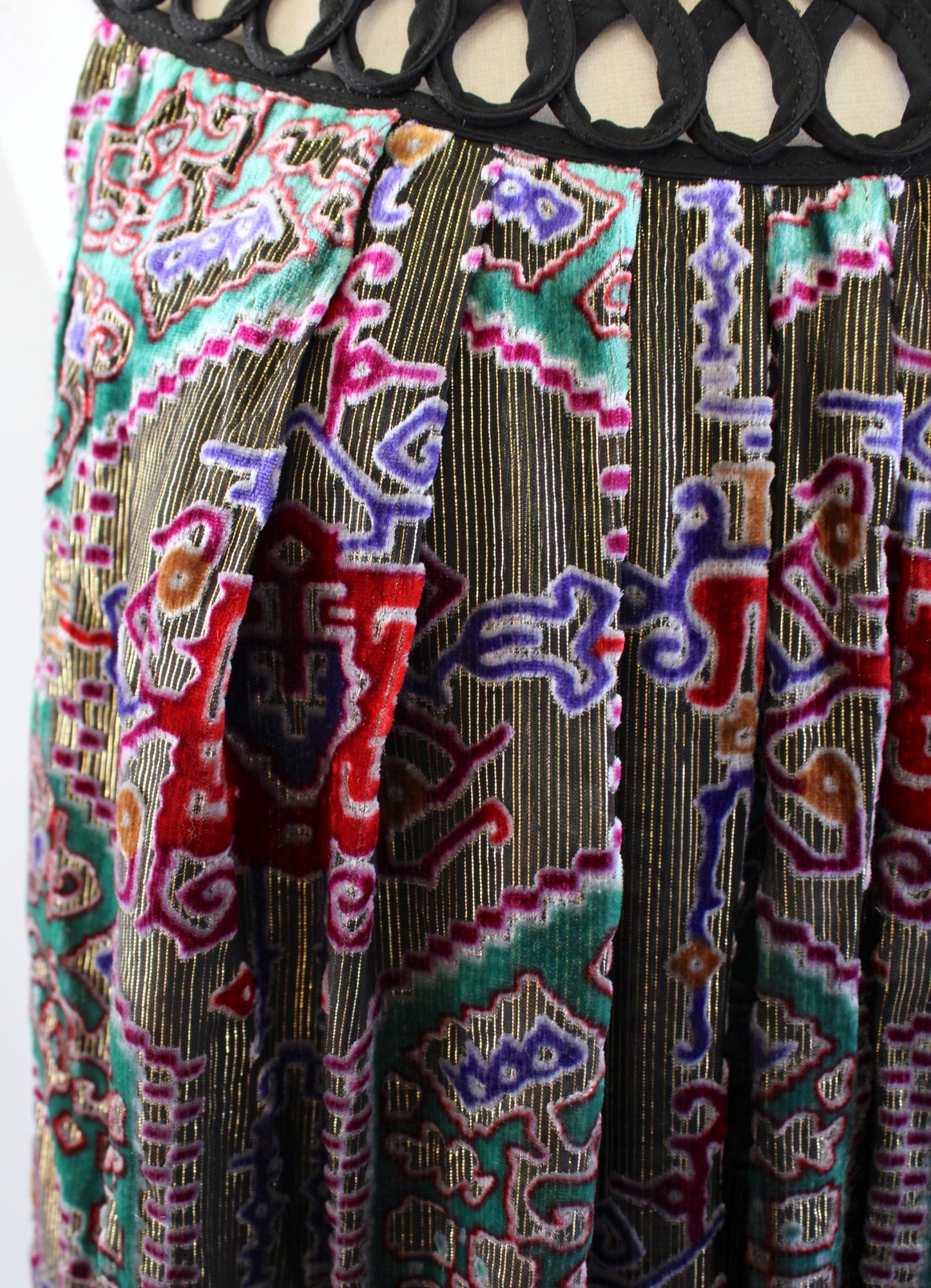 Moulinette Soeurs Anthropologie Linnea Burnout Velvet Metallic Shift Dress Sz S