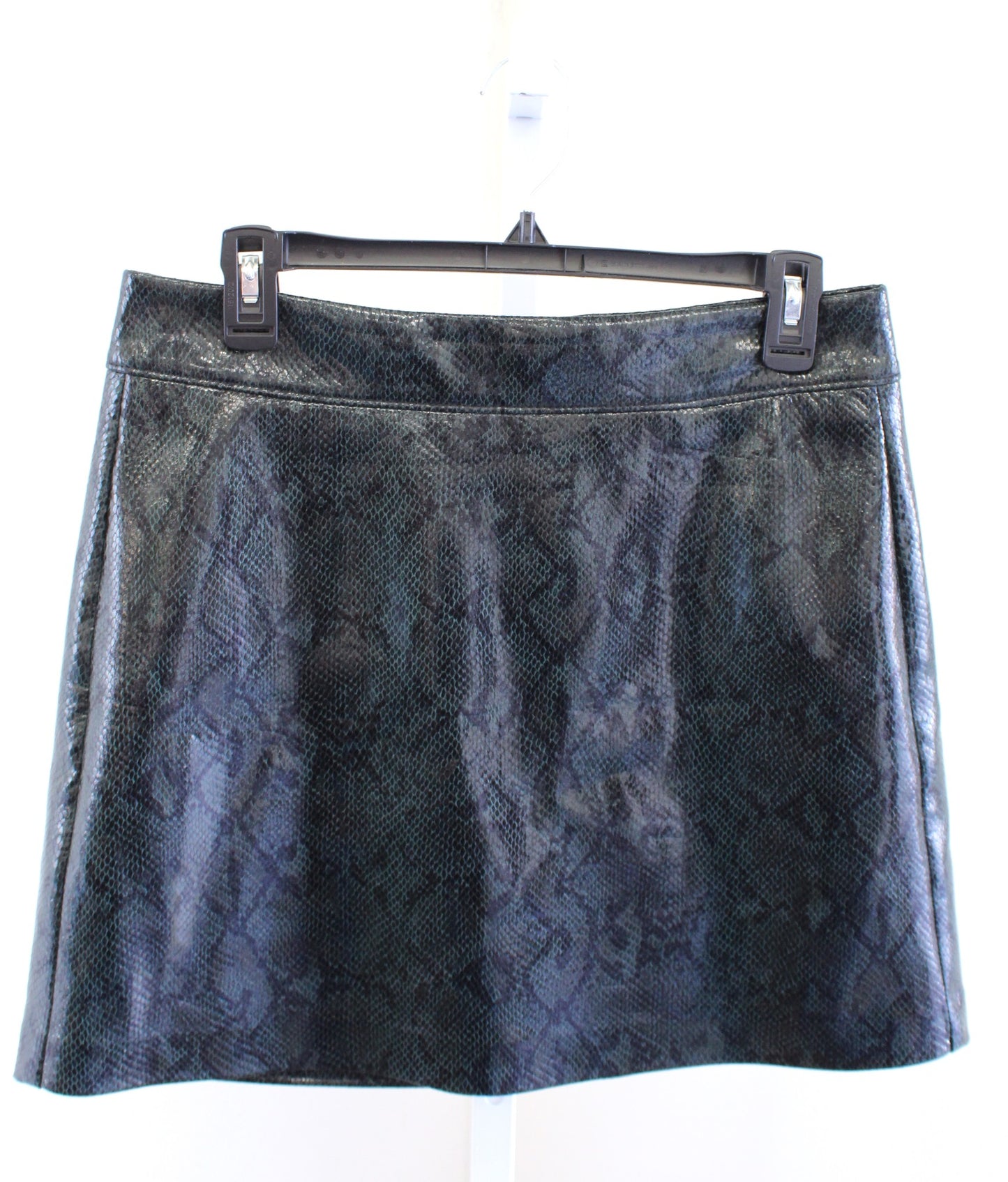 BLANK NYC Slytherin Skirt Dark Green Black Snakeskin Print Skirt Faux Leather 28