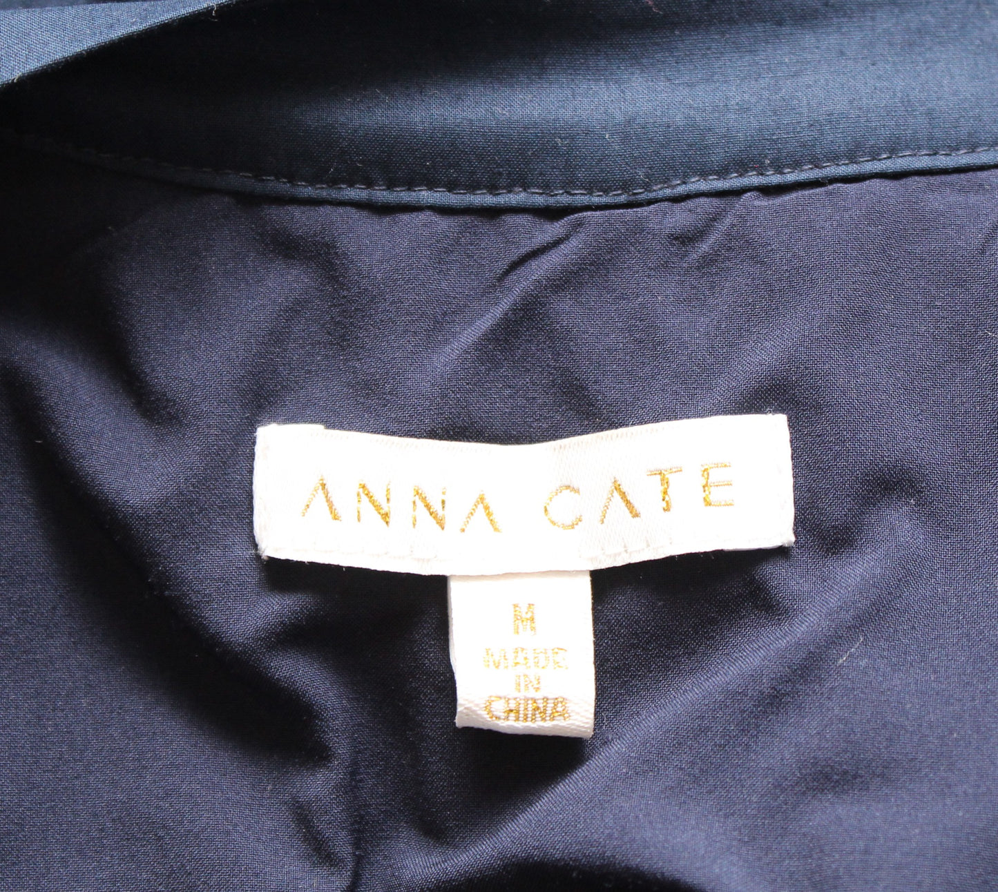 Anna Cate Navy Blue Ruffle Fit and Flare Mini Dress Size M Scoop Neck