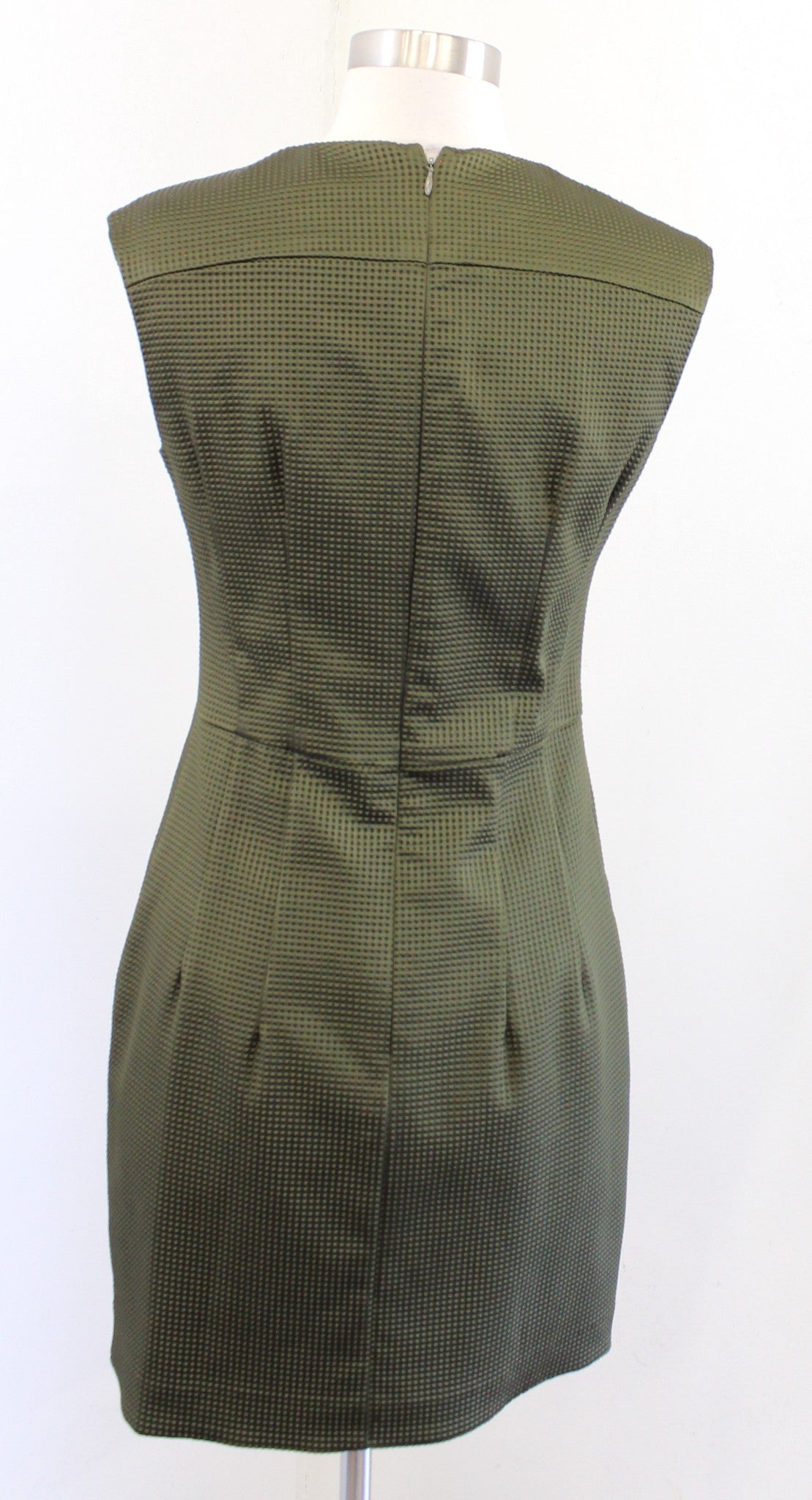 Nanette Lepore Womens Olive Green Textured Martian Sheath Dress Size 4 Mini