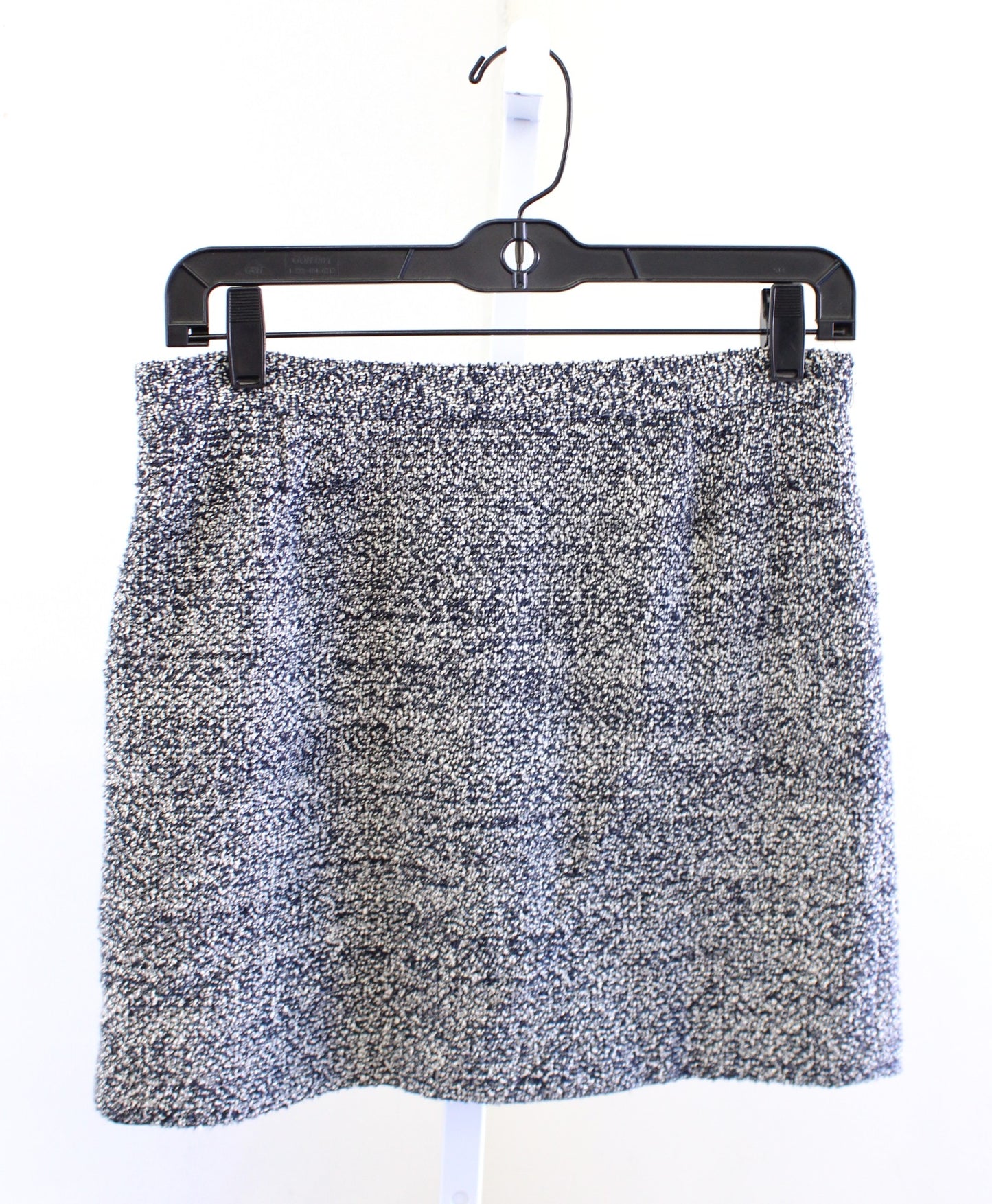THEORY Palten Navy Blue Black White Boucle Tweed Mini Skirt Size 2 Womens
