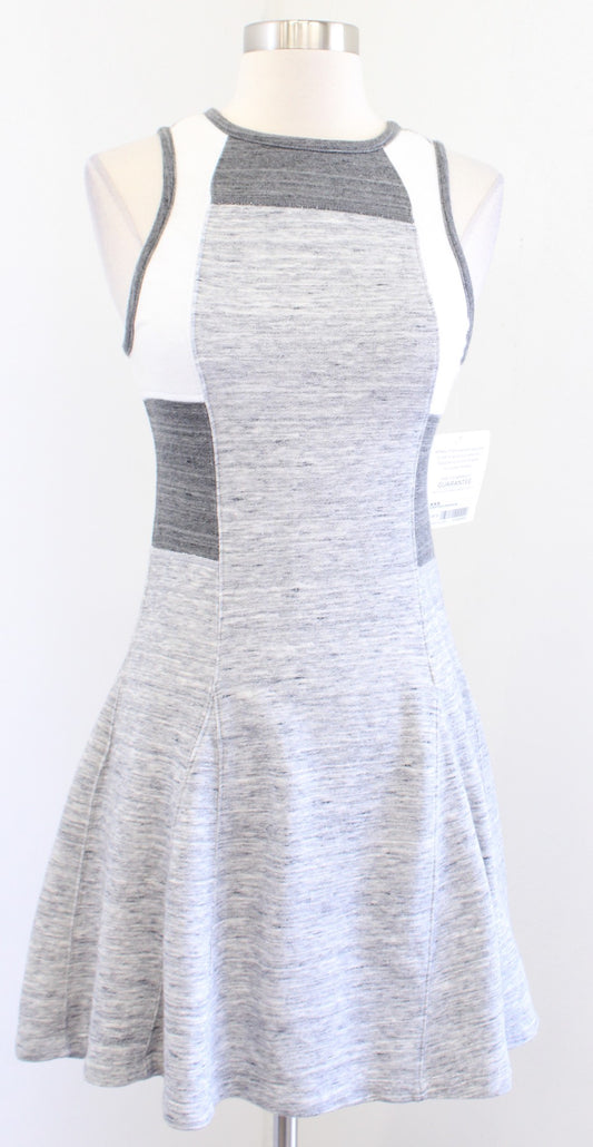 NWT Derek Lam IOC x Athleta Downtown Color Block Knit Dress Size XXS 2XS Gray