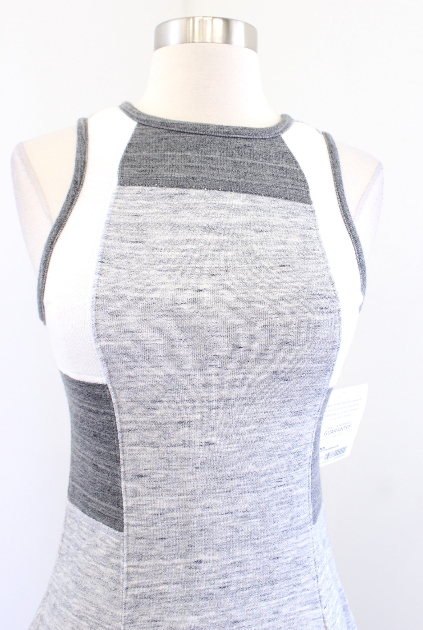 NWT Derek Lam IOC x Athleta Downtown Color Block Knit Dress Size XXS 2XS Gray