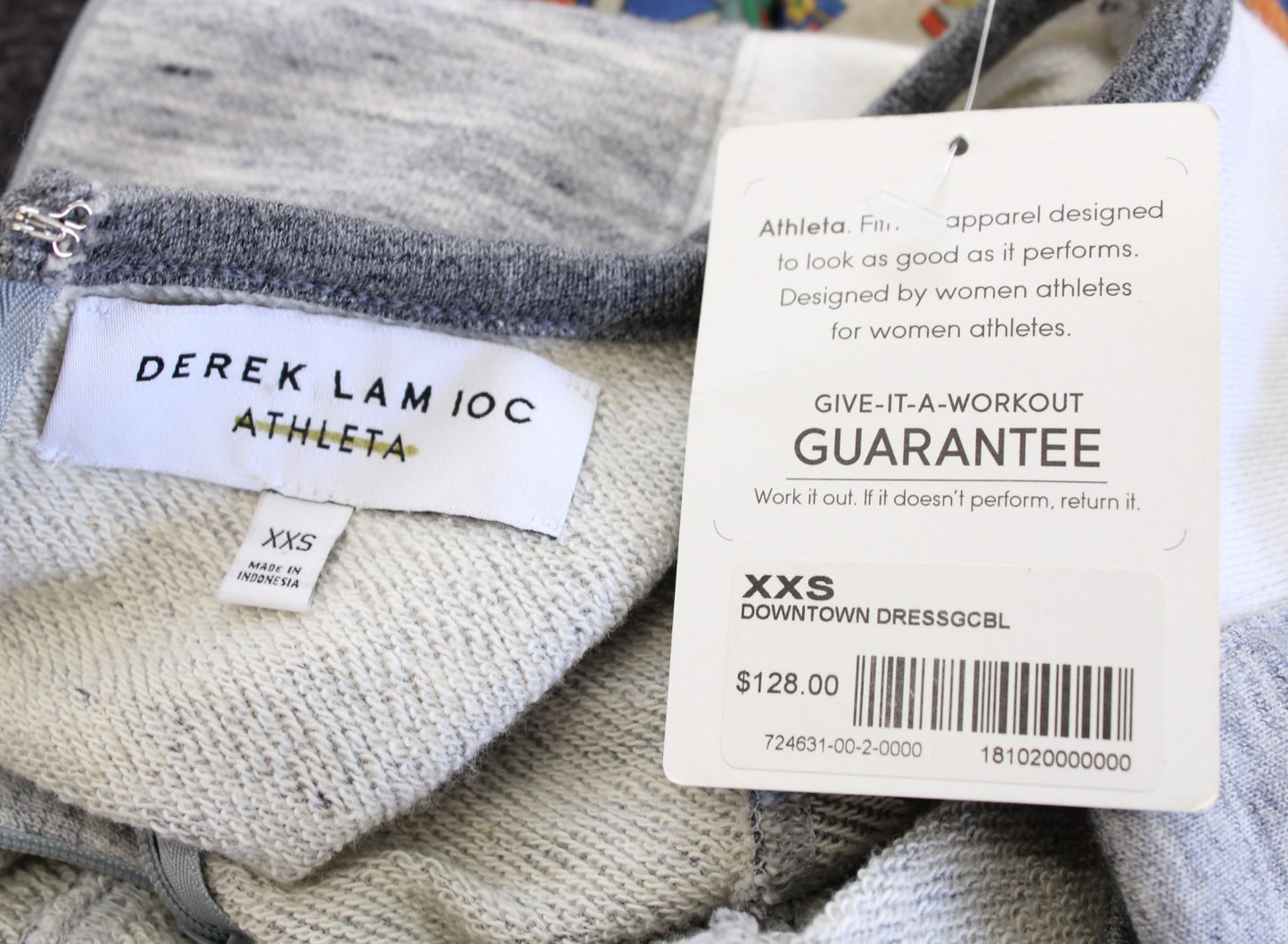 NWT Derek Lam IOC x Athleta Downtown Color Block Knit Dress Size XXS 2XS Gray