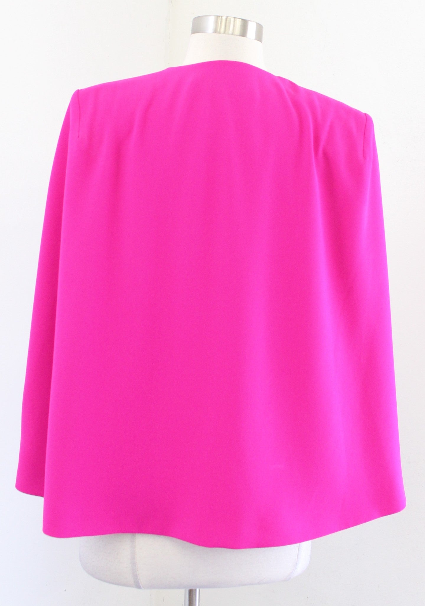 NWT Zara Hot Pink Open Cape Style Blazer Jacket Size XS Fuschia Womens