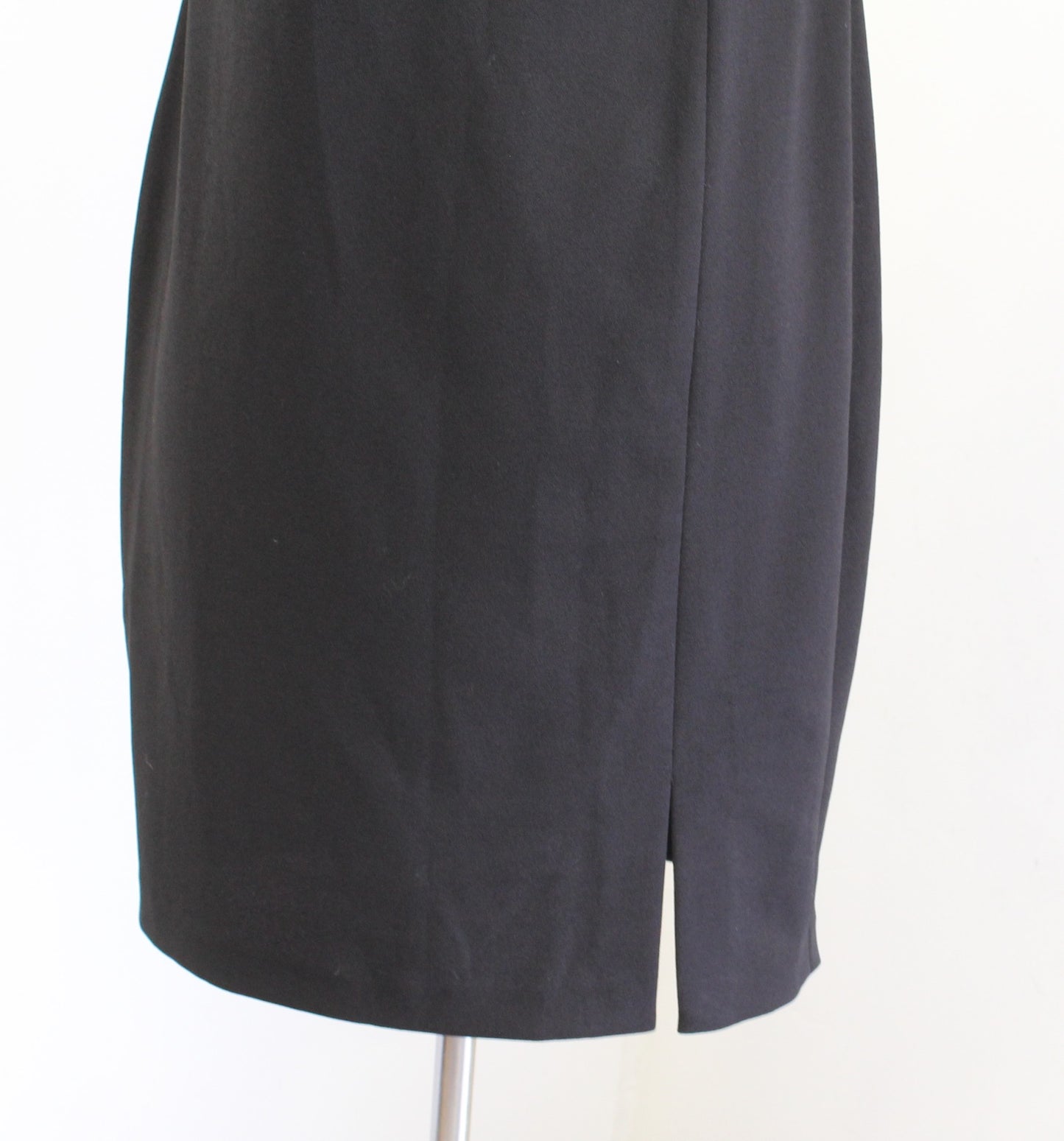 NWT Calvin Klein Womens Solid Black Slash Cutout Accent Sheath Dress Size 8P