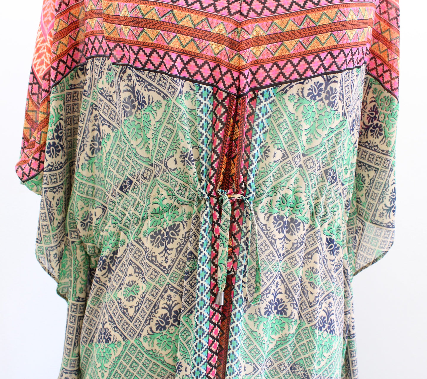 Vanessa Virginia Anthropologie Chaka Geometric Kaftan Maxi Dress Coverup Size S