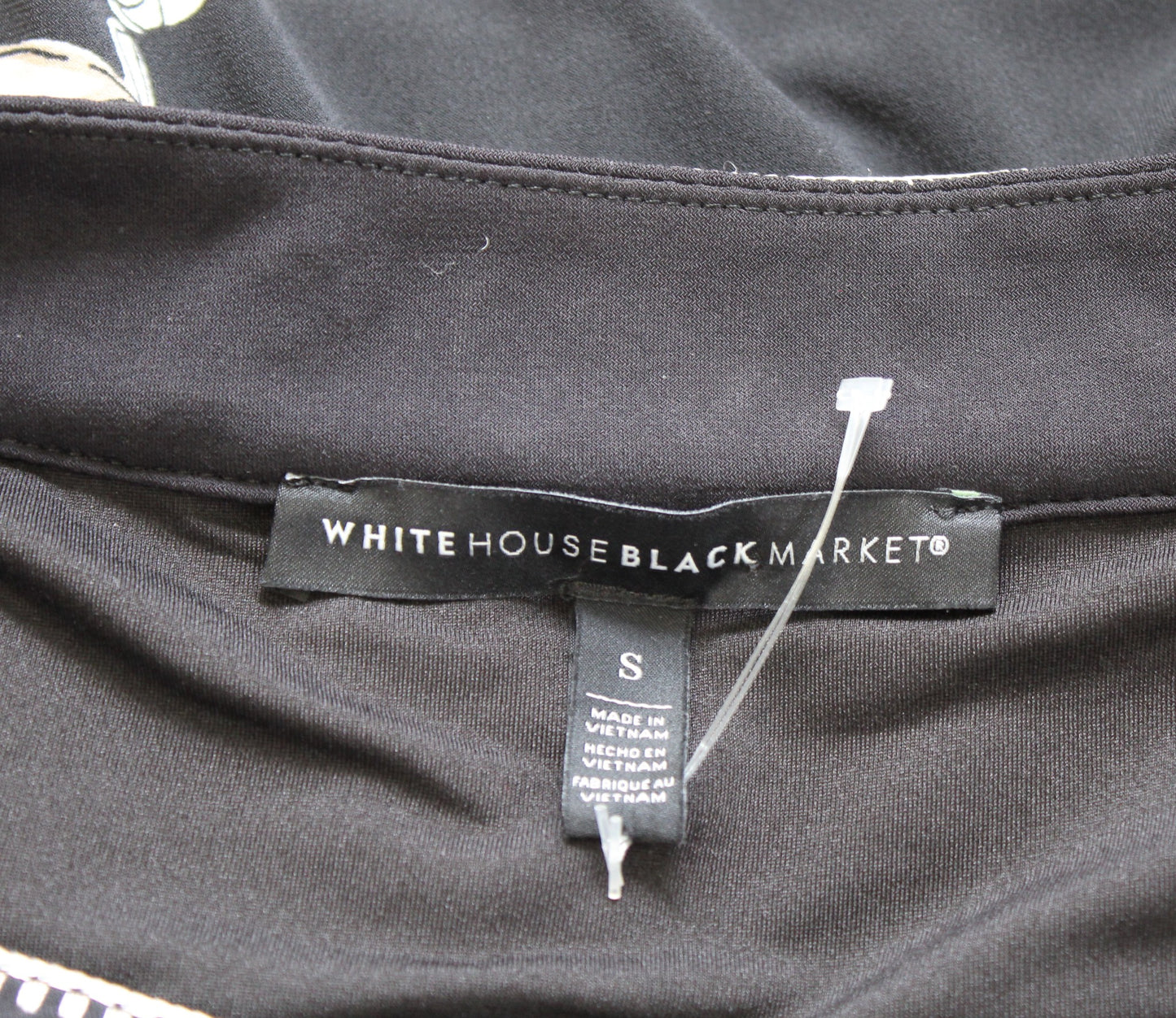 White House Black Market Floral Embroidered Neck Flounce Hem Shift Dress Size S