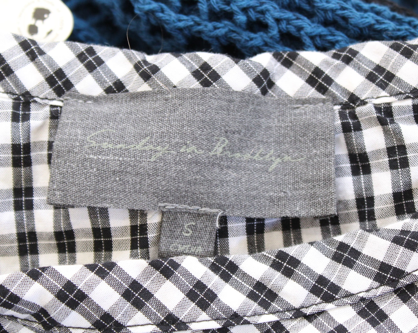 Sunday in Brooklyn Anthropologie Ruffle Asymmetric Plaid Top One Shoulder Size S