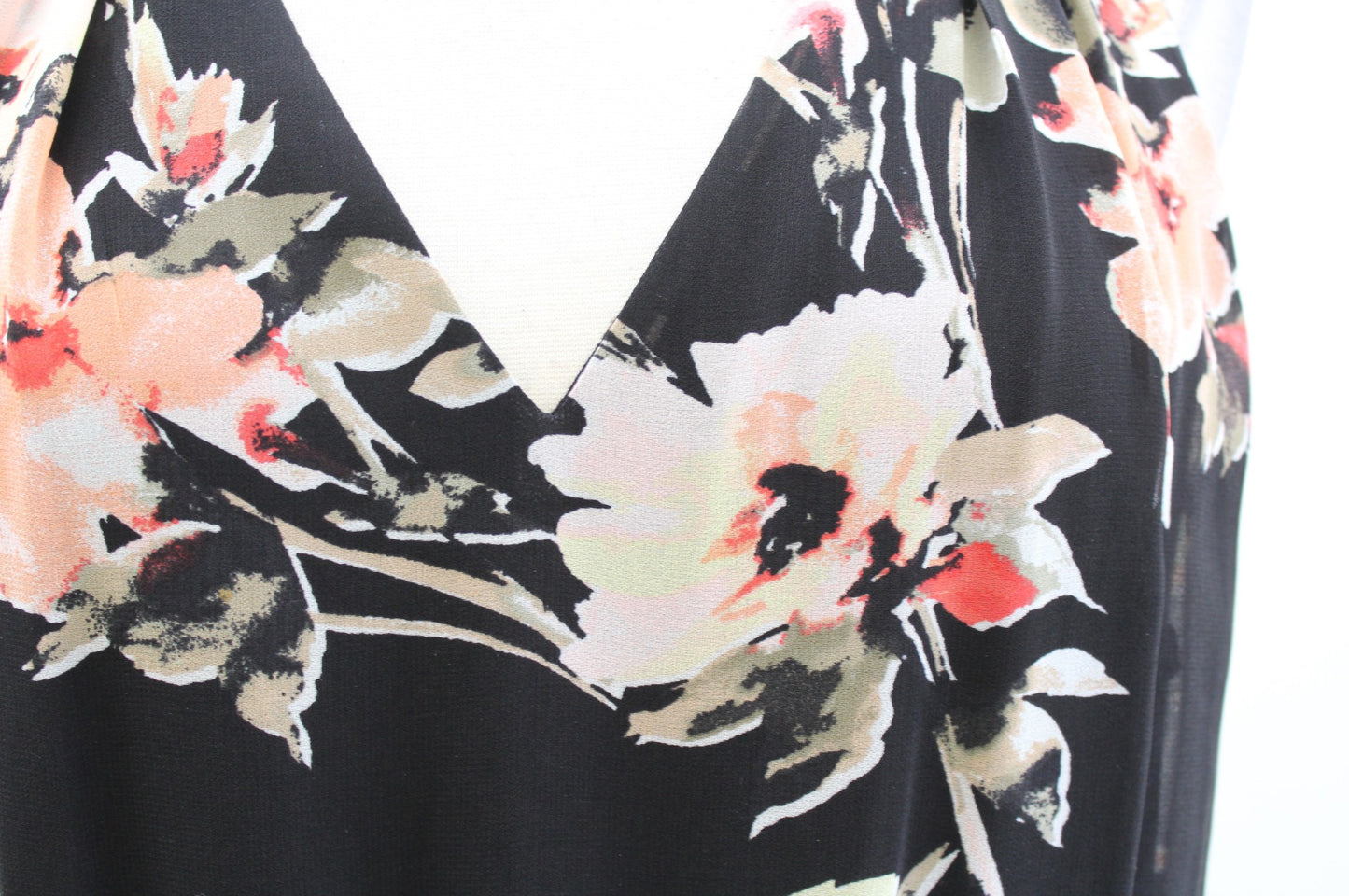 White House Black Market Choker Collar Keyhole Hi Lo Floral Maxi Dress Size 10