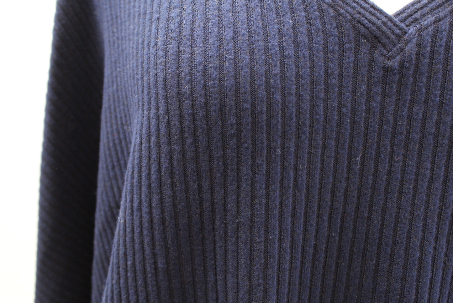 NWT White House Black Market Navy Blue Ribbed Knit Dolman Sweater Top Tunic Sz M