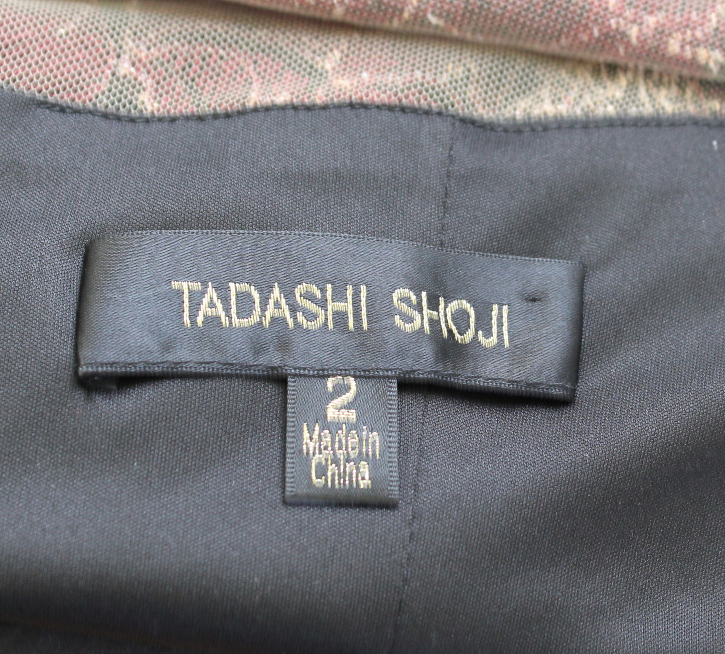 Tadashi Shoji Red Black Lace Motif Lace Sheath Dress Size 2 Cocktail Evening