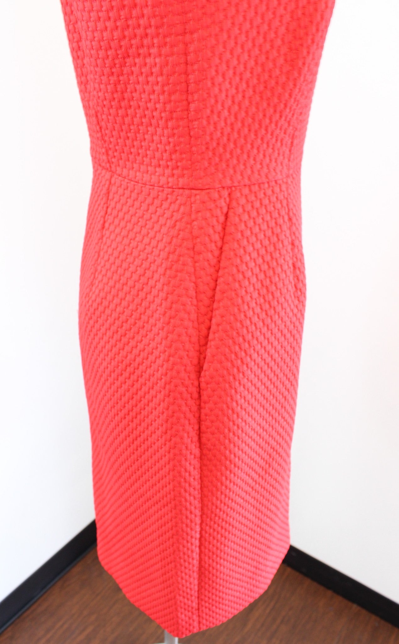 J Crew Womens Red Portfolio Textured Ladder Trim Sheath Dress Size 4 Career