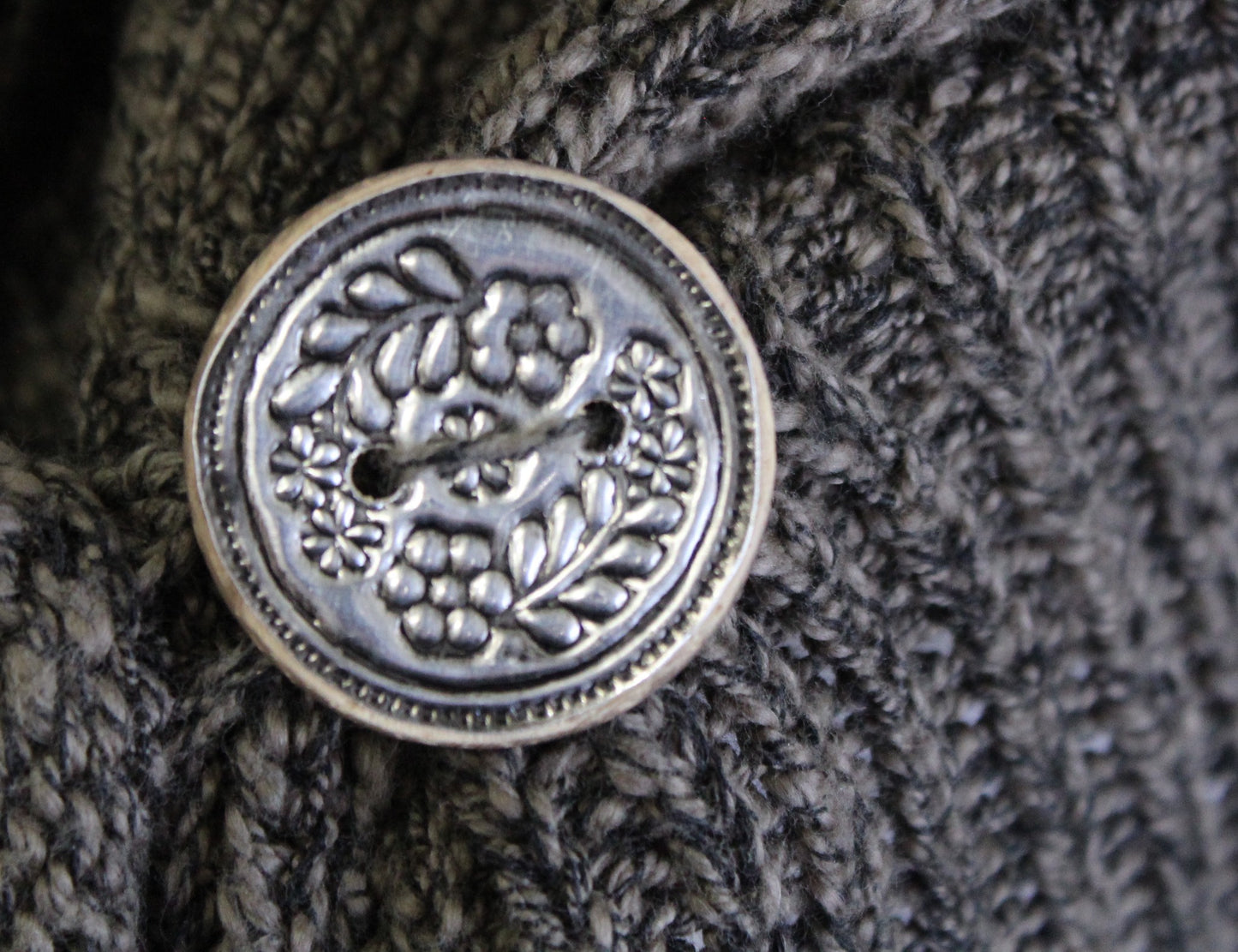 Soft Surroundings Green / Brown Poncho Wrap Front Style Cardigan Sweater S / M