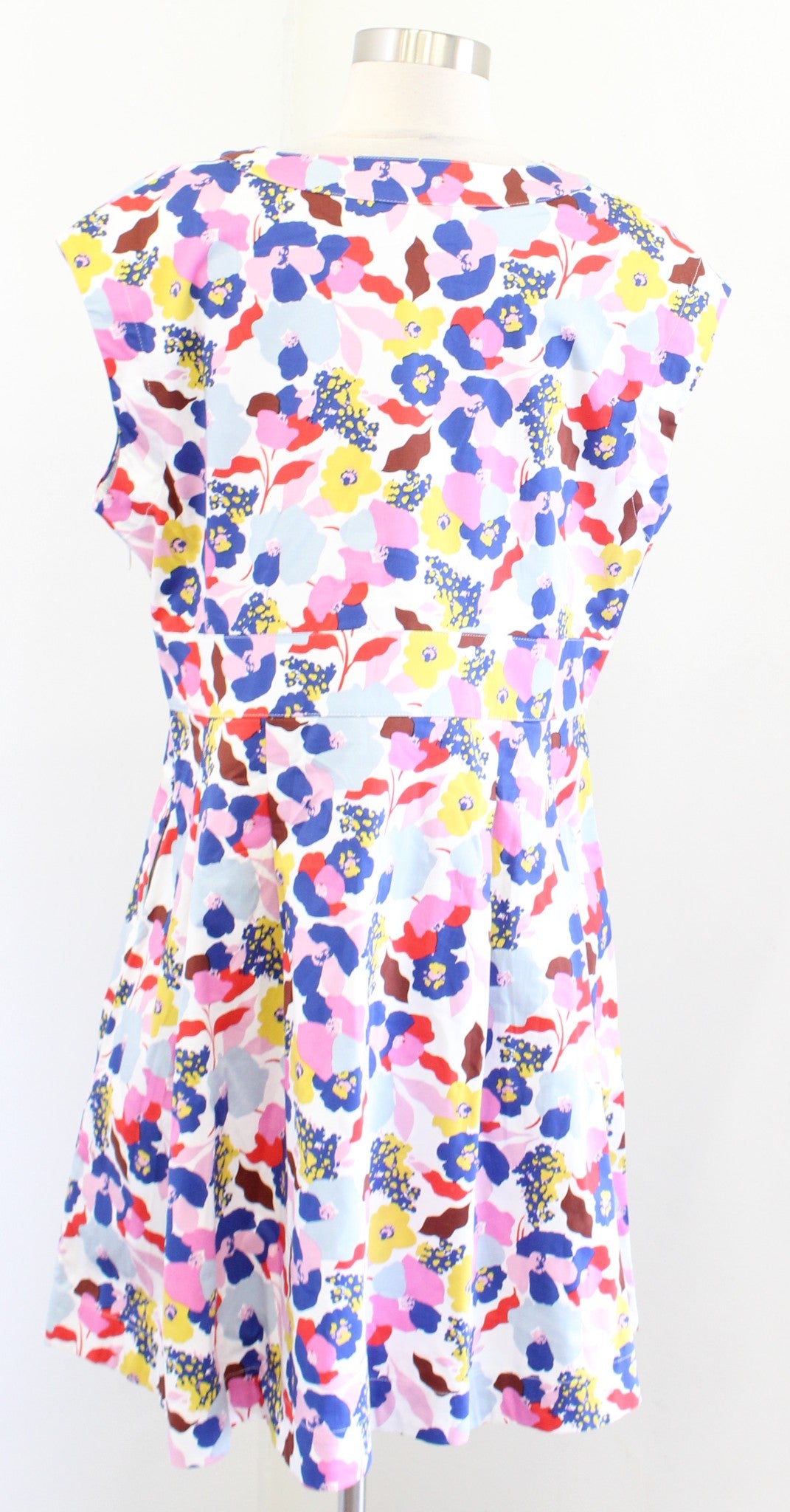 Boden Clemmie Ivory Peony Burst Floral Print A Line Dress Size US 12P V Neck