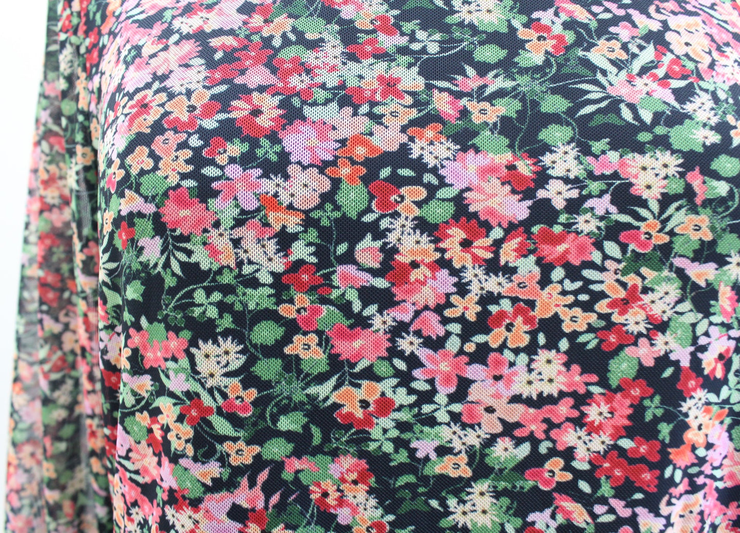 Eva Franco Anthropologie Fiona Mesh Multi Color Floral Midi Maxi Dress Size M