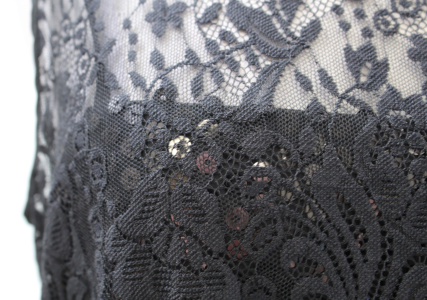 Tahari ASL Levine Black Lace Sequin Illusion Bow Cocktail Party Sheath Dress 6