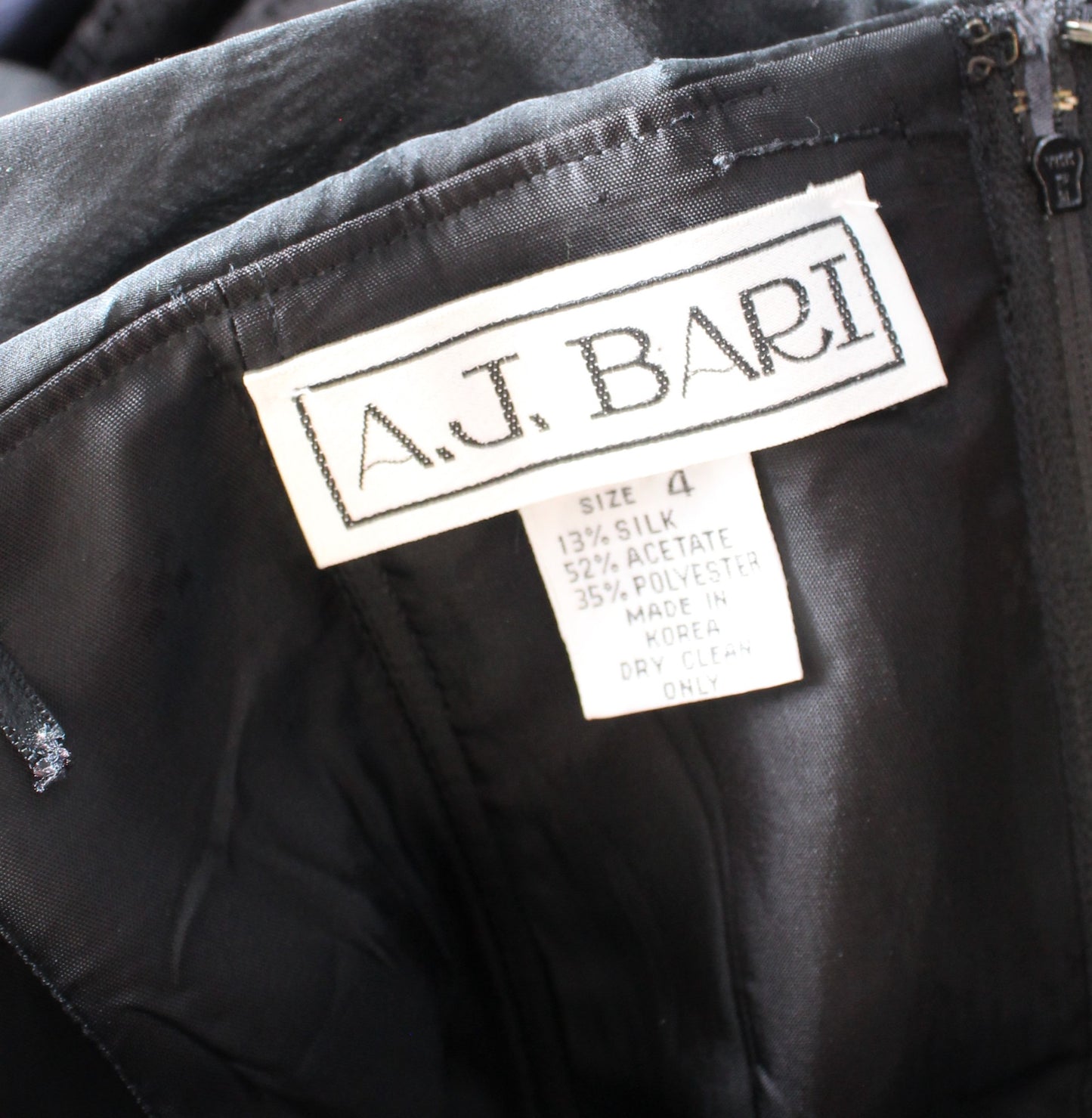 Vtg 90s Black Off the Shoulder Big Bow Accent Cocktail Party Dress Size 4