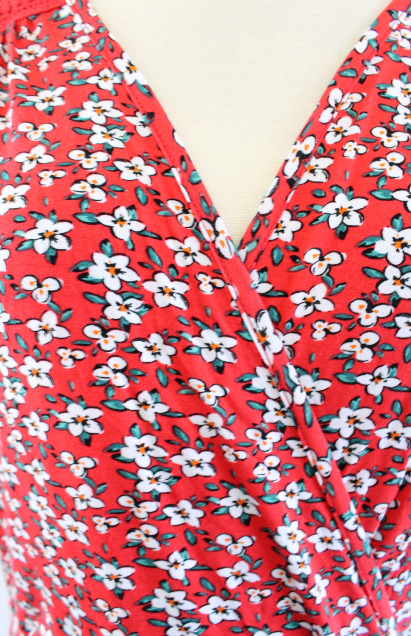 NWT Loveappella Stitch Fix Red Floral Print Flutter Sleeve Knit Maxi Dress Sz XL