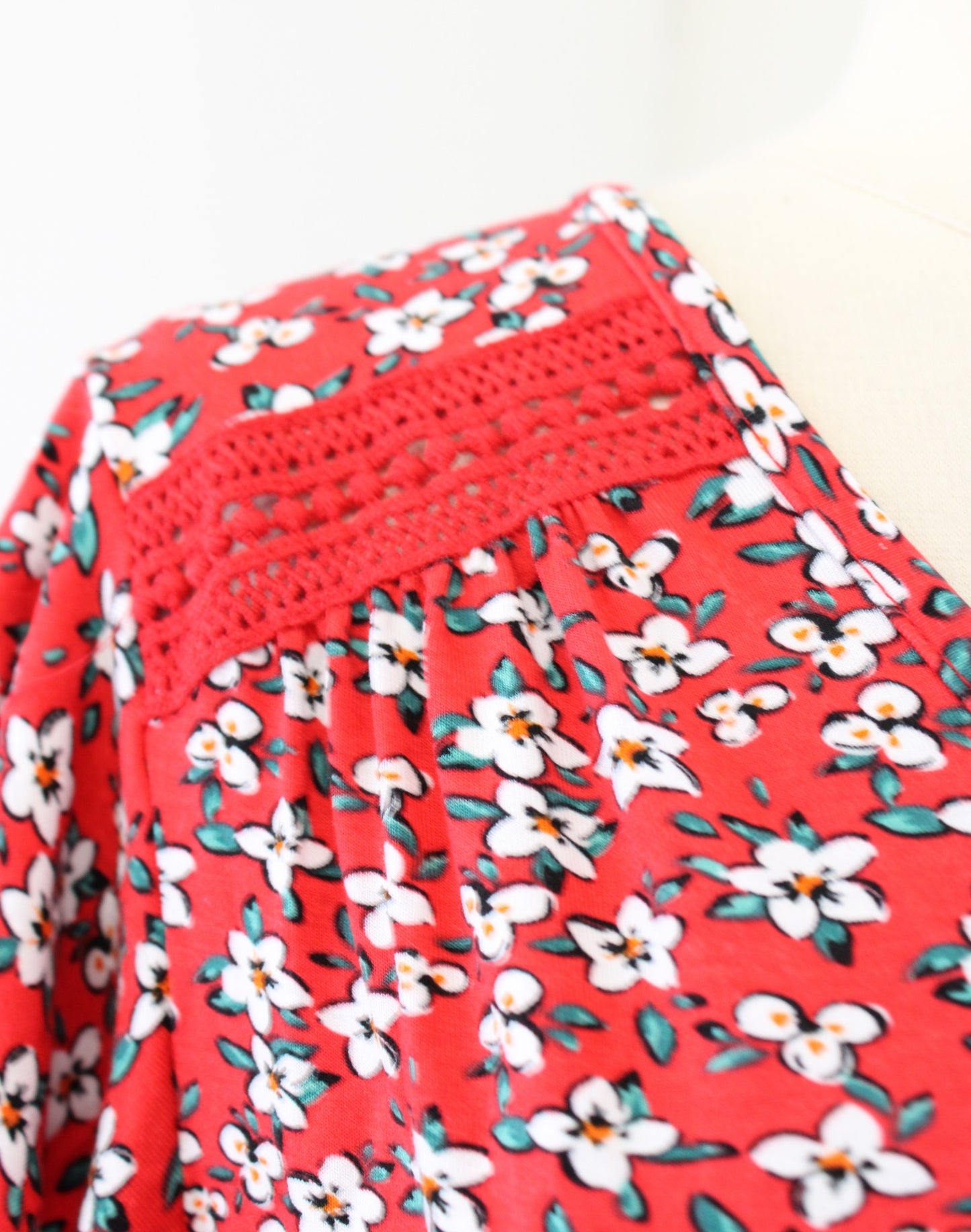 NWT Loveappella Stitch Fix Red Floral Print Flutter Sleeve Knit Maxi Dress Sz XL