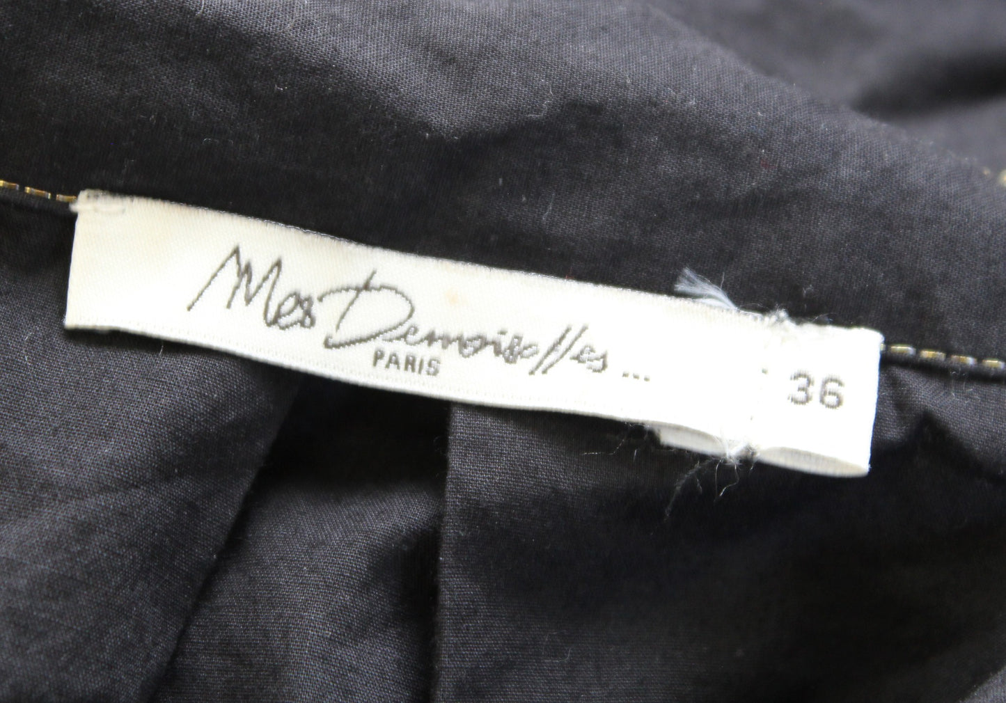 Mes Demoiselles Paris Black Fit and Flare A Line Midi Shirt Dress Size 36
